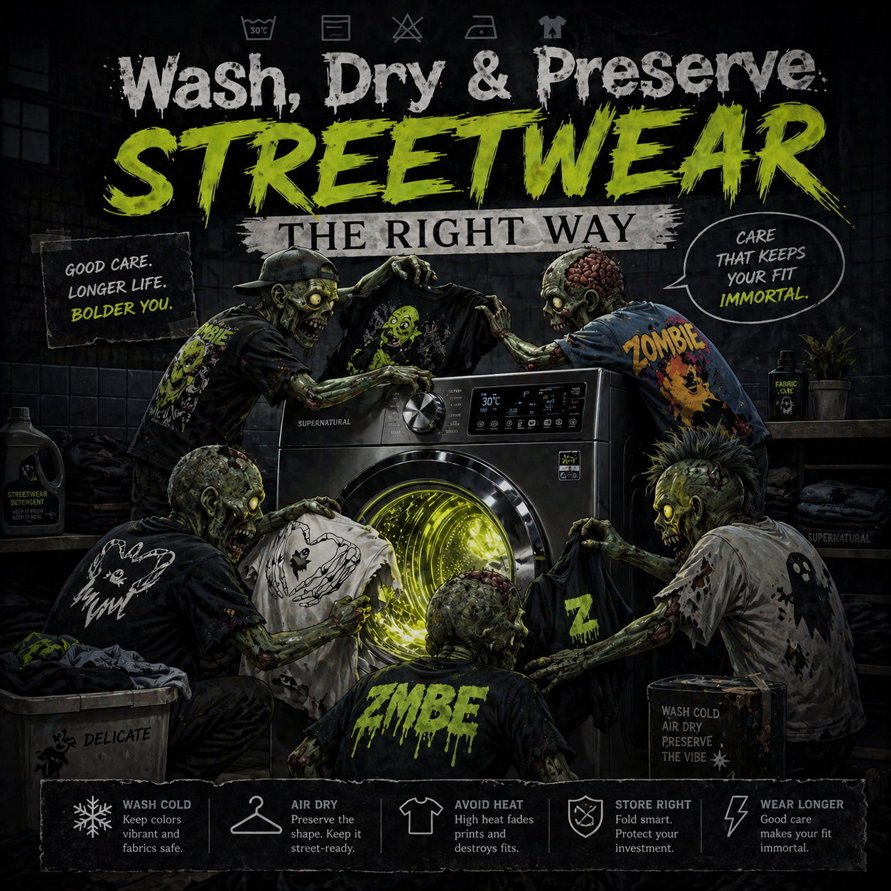 Oversized T-Shirt Care 101: Wash, Dry & Preserve Streetwear the Right Way