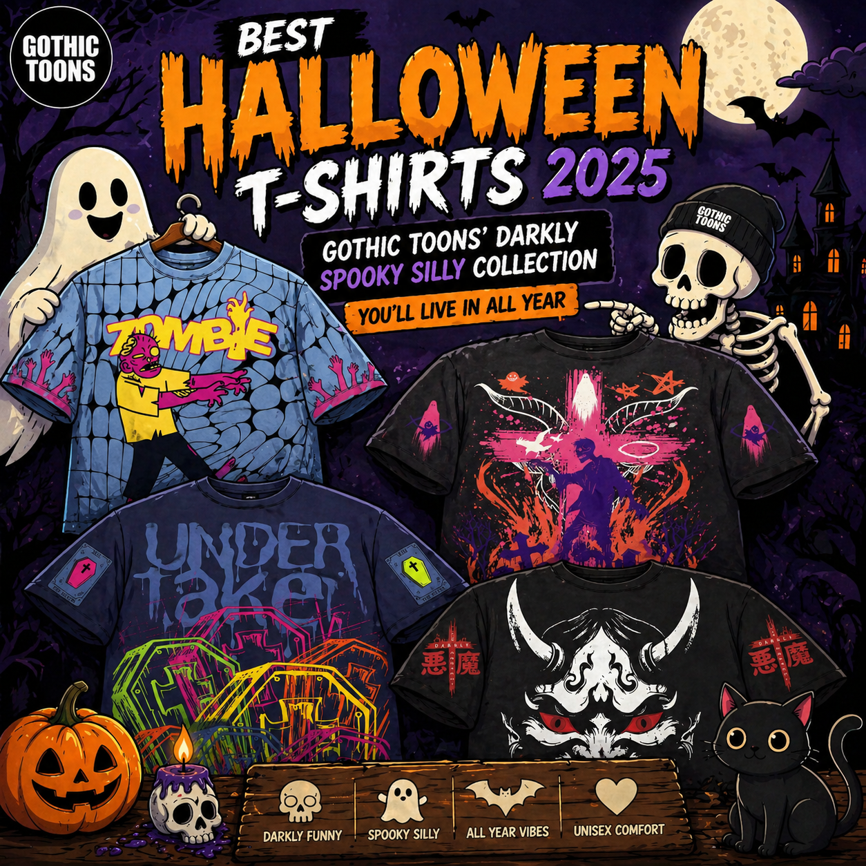 🎃 BEST HALLOWEEN T-SHIRTS 2025: GOTHIC TOONS’ DARKLY SPOOKY SILLY COLLECTION YOU’LL LIVE IN ALL YEAR